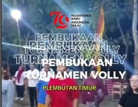 Pembukaan Kegiatan Turnamen Voly Peringatan HUT RI di Plembutan Timur